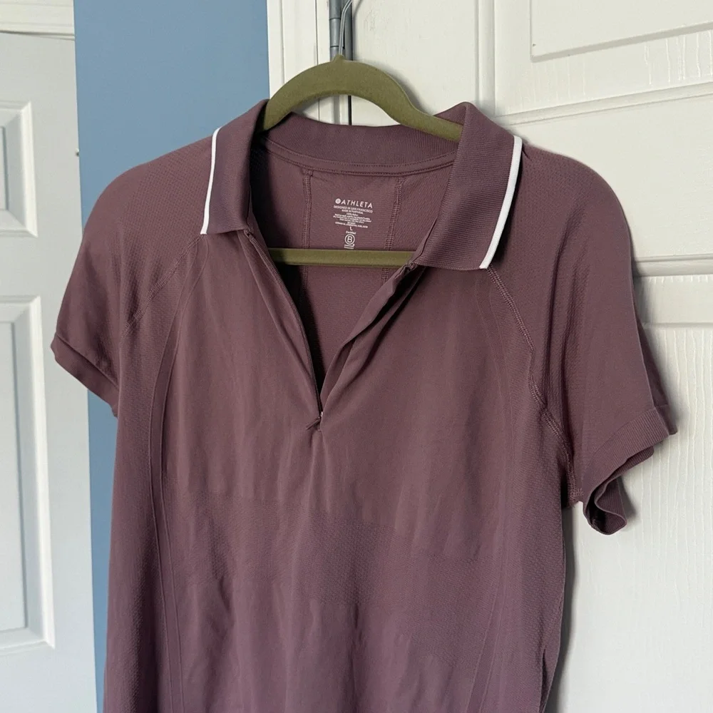 EUC Athleta Momentum Polo Tee L - Picture 5 of 7